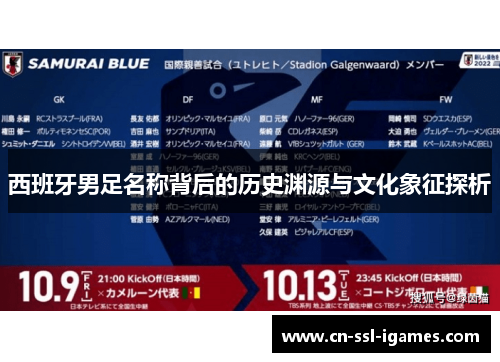 西班牙男足名称背后的历史渊源与文化象征探析